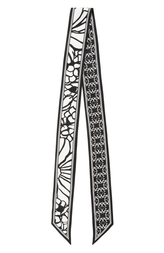 Шелковый шарф-твилли Elie Saab SE5120ST756 Чёрно-белый  SE5120ST756 Фото 3