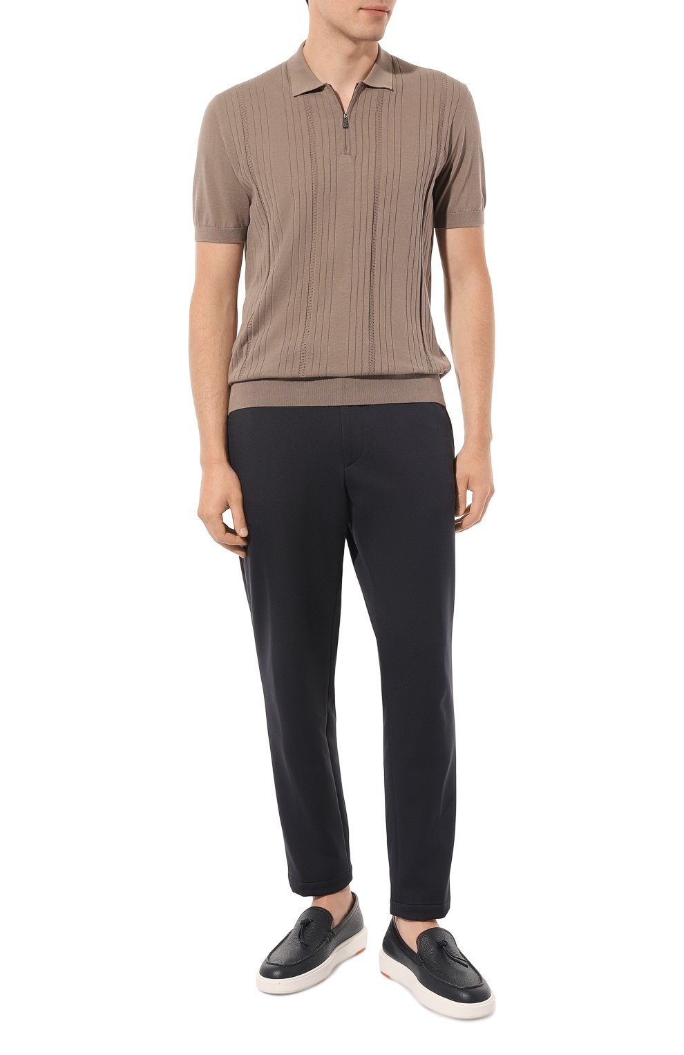 Кожаные лоферы SANTONI, арт. MBCD21439BARCSB4I48, фото 2