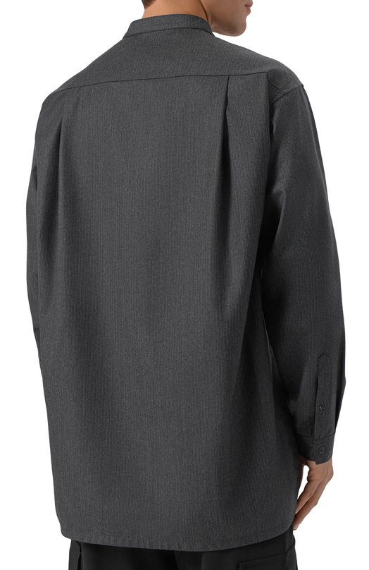 Шерстяная рубашка Giorgio Armani GM002251/TE17957 Серый  GM002251/TE17957 Фото 4