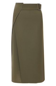 Женская шерстяная юбка VICTORIA BECKHAM зеленого цвета, арт. SK MID 31002AWR | Фото 1 (Статус проверки: Проверено, Проверена категория; Материал внешний: Шерсть; Длина Ж (юбки, платья, шорты): Миди; Женское Кросс-КТ: Юбка-одежда; Драгоценные камни: Проставлено; Материал сплава: Проверено, Проставлено)