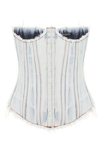 Джинсовый корсет BALMAIN, арт. RF00894/D036, фото 1