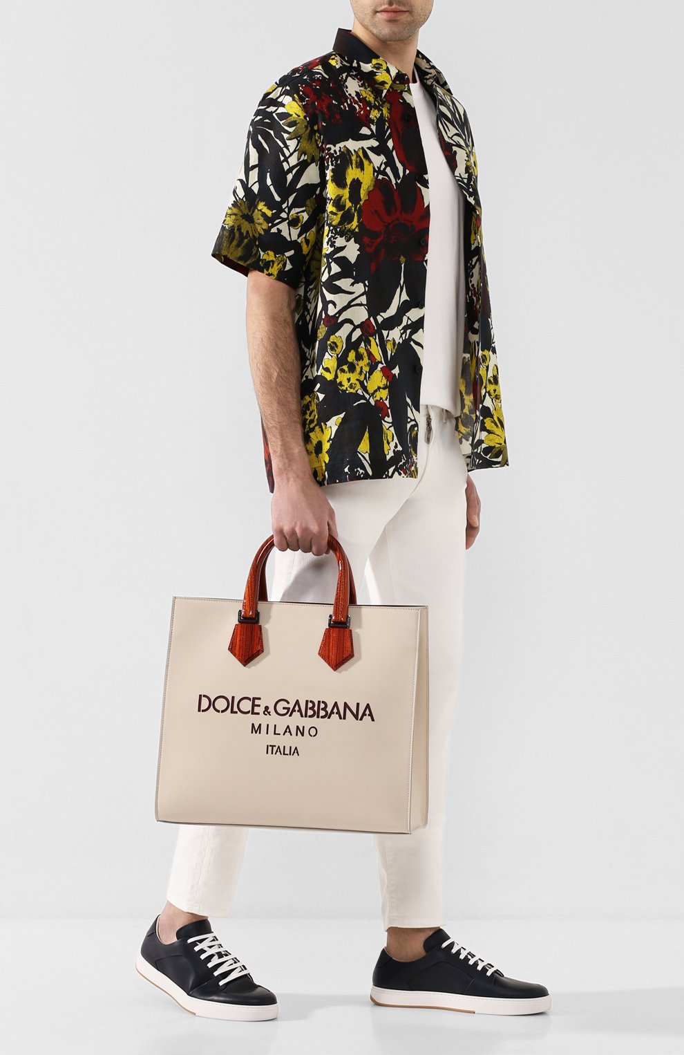 Кожаная сумка-шопер design logo DOLCE & GABBANA, арт. BM1810/AX308, фото 2