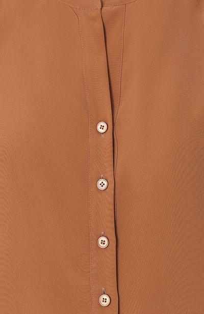 Прямая шелковая блуза с воротником-стойкой STELLA MCCARTNEY, арт. 358313/SY206, фото 5