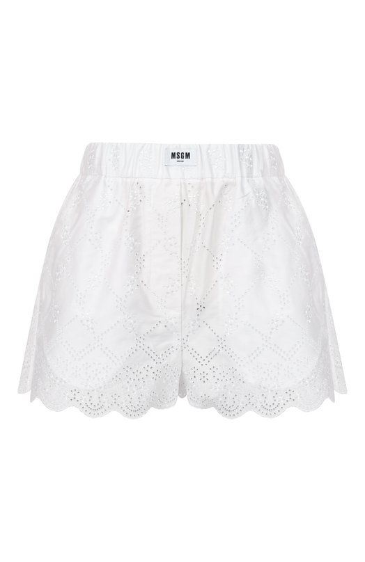 Хлопковые шорты MSGM 4041MDB09/267122 Белый 4041MDB09/267122