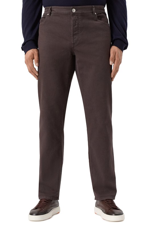 Джинсы Traditional Fit Brunello Cucinelli M277PB3210 Коричневый  M277PB3210 Фото 3