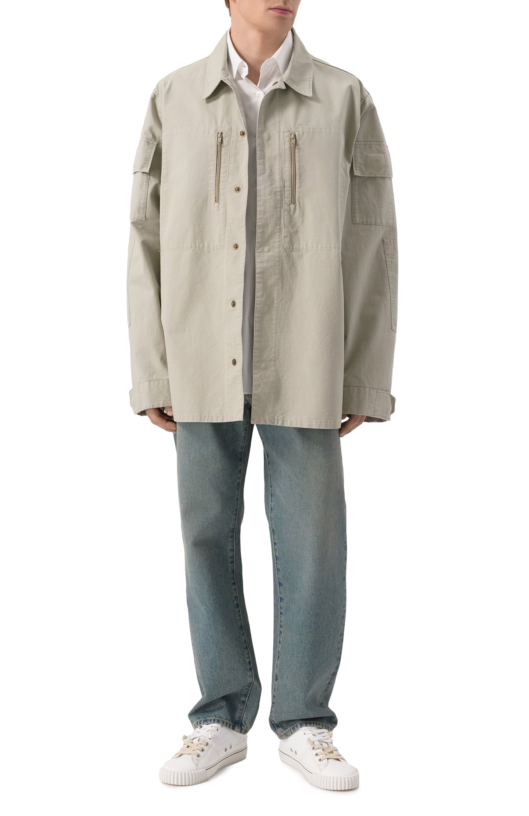 Хлопковая куртка-рубашка garde-robe BALENCIAGA, арт. 814719/TQP13, фото 2