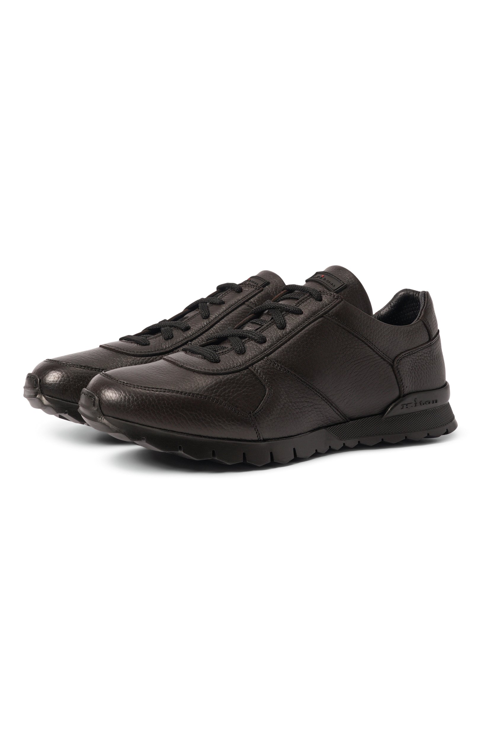 Кожаные кроссовки KITON коричневого цвета по цене 165500 руб., арт. USSA114N00126, фото 1 Кожаные кроссовки KITON, арт. USSA114N00126, фото 1