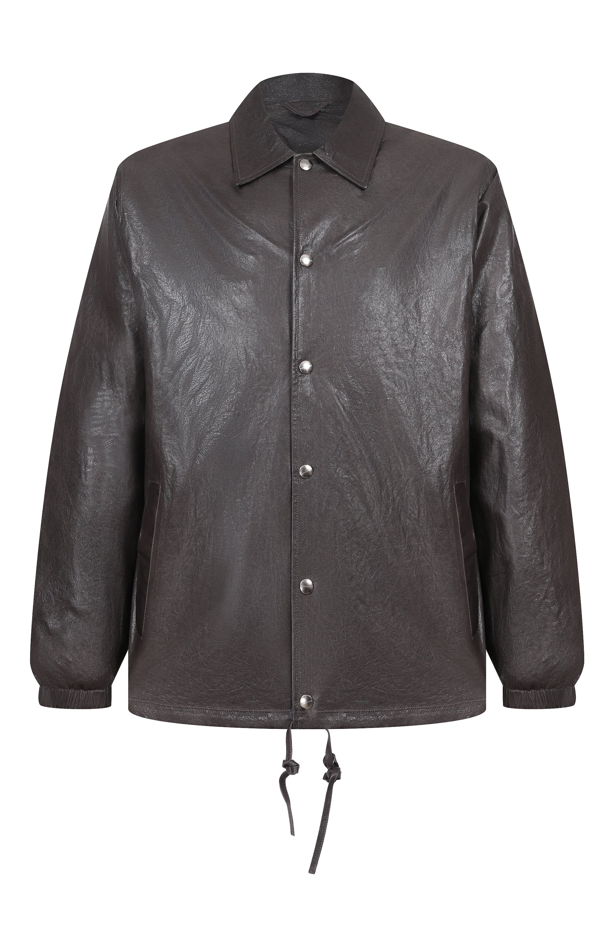 Кожаная куртка-рубашка GIORGIO BRATO темно-серого цвета по цене 172000 руб., арт. GU26S24003WRTM, фото 1 Кожаная куртка-рубашка GIORGIO BRATO, арт. GU26S24003WRTM, фото 1