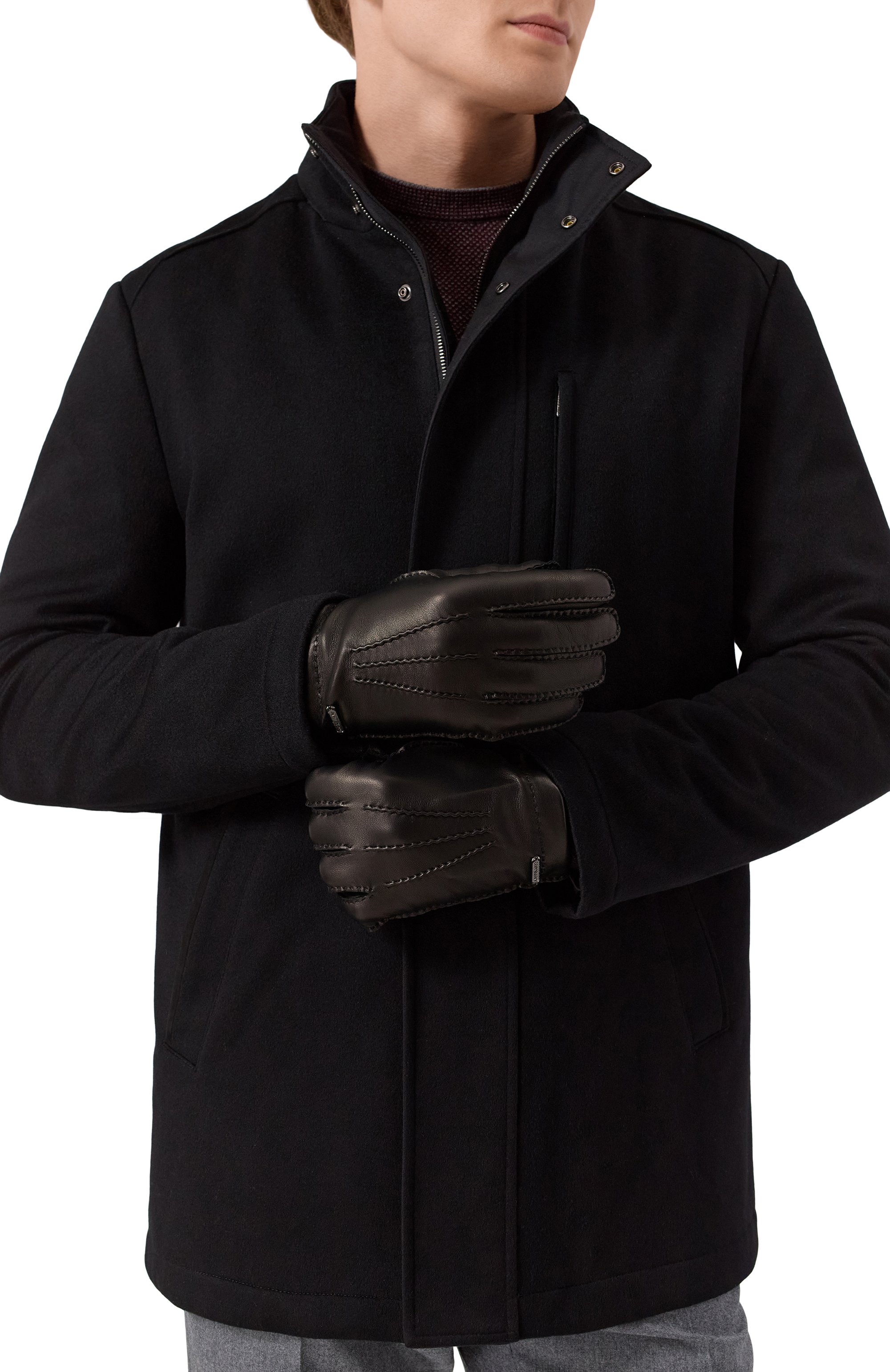 Кожаные перчатки CORNELIANI, арт. 26Q305-2620582, фото 2