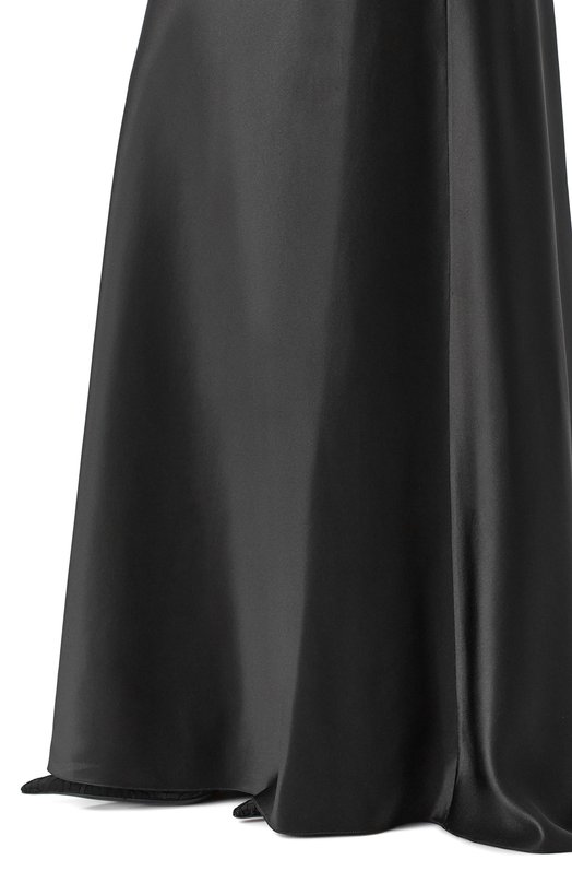 Атласная юбка Saint Laurent 845050/Y7G27 Чёрный  845050/Y7G27 Фото 5