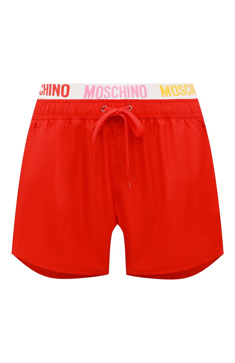 Женский шорты MOSCHINO красного цвета, арт. V7147/5989 | Фото 1 (Материал внешний: Синтетический материал; Стили: Спорт-шик; Женское Кросс-КТ: Раздельные купальники; Материал сплава: Проставлено; Нос: Не проставлено; Драгоценные камни: Проставлено)