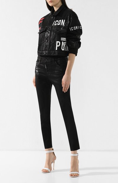 Джинсовая куртка DSQUARED2 черного цвета по цене 48700 руб., арт. S75AM0630/S39781, фото 2 Джинсовая куртка DSQUARED2, арт. S75AM0630/S39781, фото 2