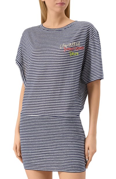 Льняное платье DSQUARED2 синего цвета по цене 56050 руб., арт. S73CU0314/S23601, фото 3 Льняное платье DSQUARED2, арт. S73CU0314/S23601, фото 3