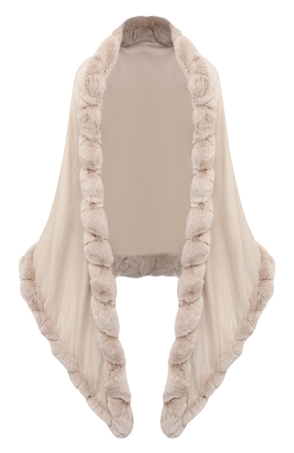 Кашемировая шаль с мехом шиншиллы LORO PIANA, арт. FAI8699, фото 1