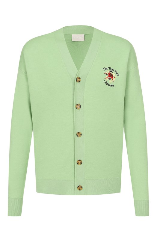 Шерстяной кардиган Drole De Monsieur J-CA166-W0007-0L Зелёный J-CA166-W0007-0L