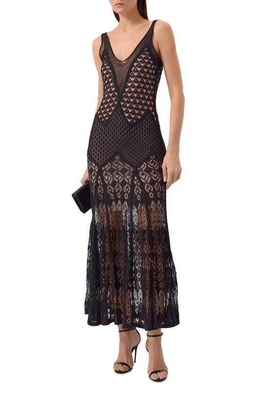 Хлопковое платье Blumarine 2A742A Чёрный  2A742A Фото 2