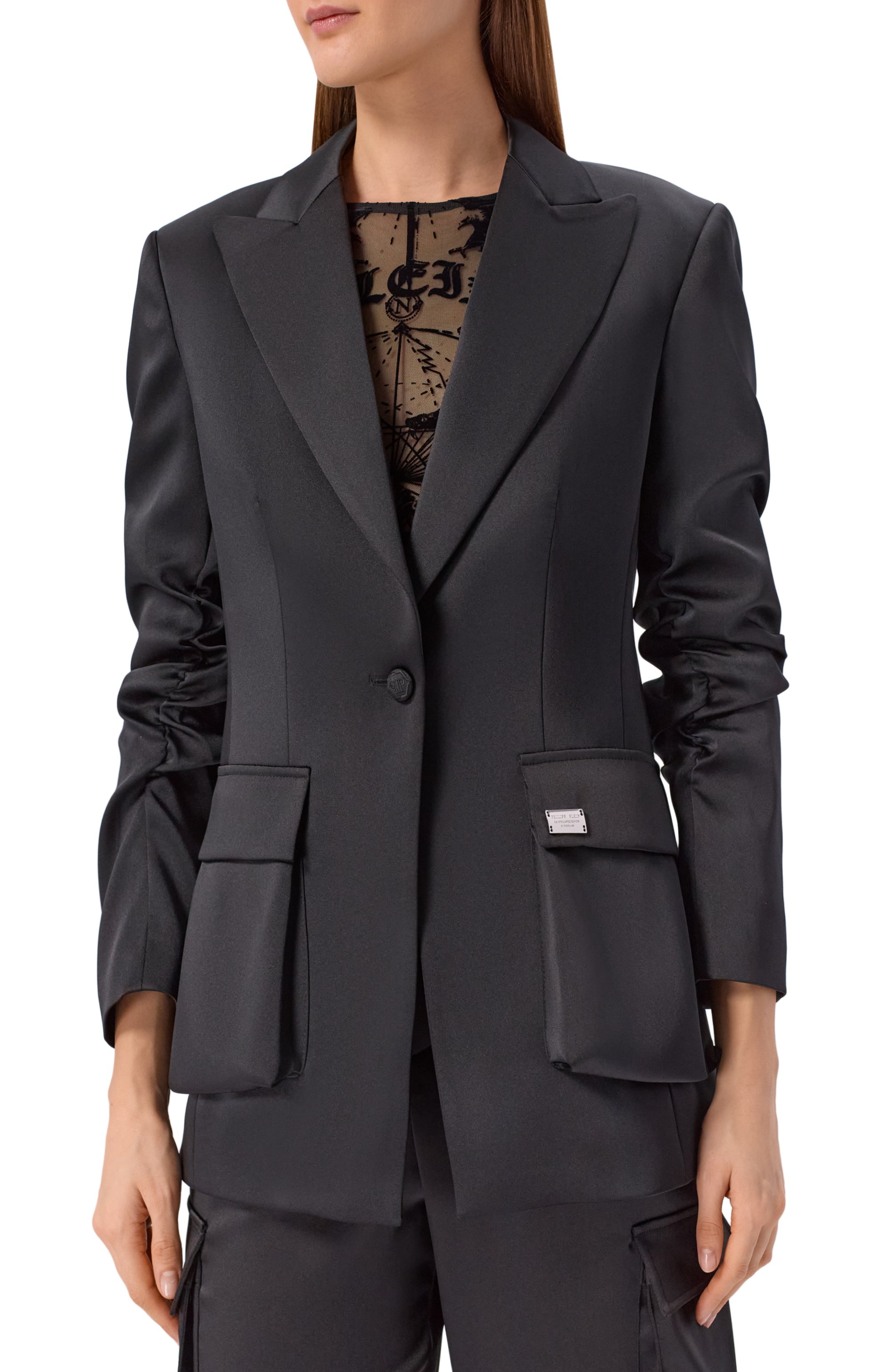 Жакет PHILIPP PLEIN черного цвета по цене 216000 руб., арт. SAFC WRF0789 PTE003N, фото 3 Жакет PHILIPP PLEIN, арт. SAFC WRF0789 PTE003N, фото 3