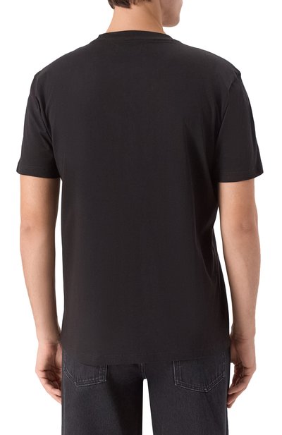 Хлопковая футболка REPLAY черного цвета по цене 4155 руб., арт. M3098 .000.2660, фото 4 Хлопковая футболка REPLAY, арт. M3098 .000.2660, фото 4