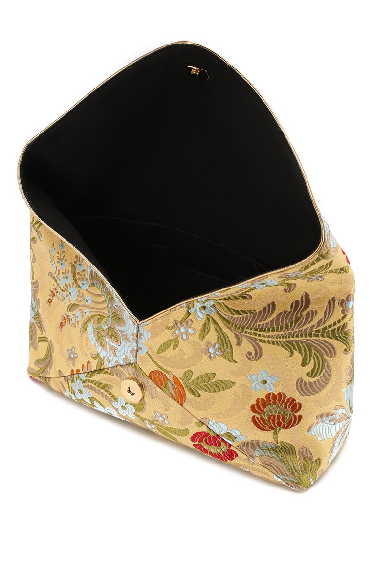 Женский клатч DRIES VAN NOTEN золотого цвета, арт. 201-31504-755 | Фото 4 (Размер: medium; Материал: Текстиль; Женское Кросс-КТ: Клатч-клатчи)