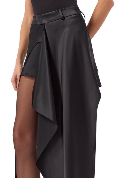 Атласная юбка SSHEENA черного цвета по цене 69950 руб., арт. 25FWGIUDA/TF25001, фото 5 Атласная юбка SSHEENA, арт. 25FWGIUDA/TF25001, фото 5