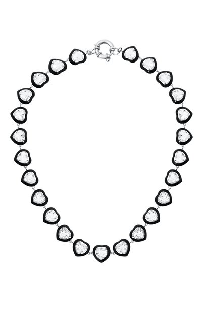 Женское ожерелье с сердцами из горного хрусталя MOONKA, арт. crg-nl5-crs