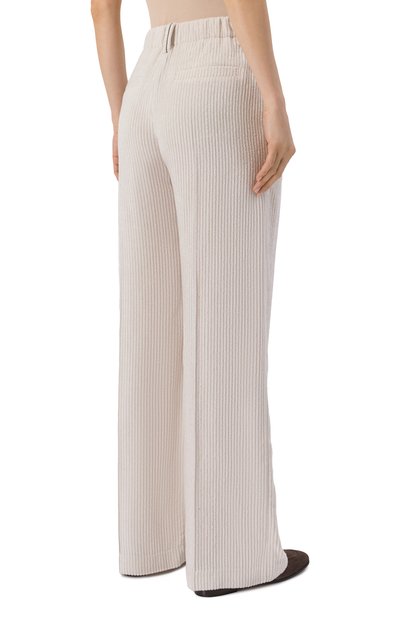 Вельветовые брюки BRUNELLO CUCINELLI кремового цвета по цене 170000 руб., арт. MP516P9024, фото 4 Вельветовые брюки BRUNELLO CUCINELLI, арт. MP516P9024, фото 4