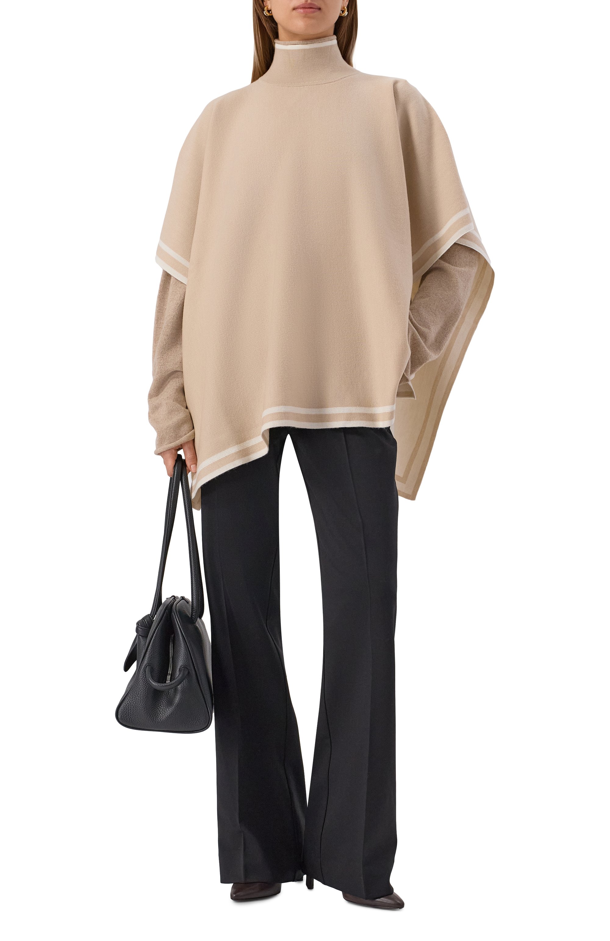 Двустороннее шерстяное пончо BOSS, арт. 50524275, фото 2