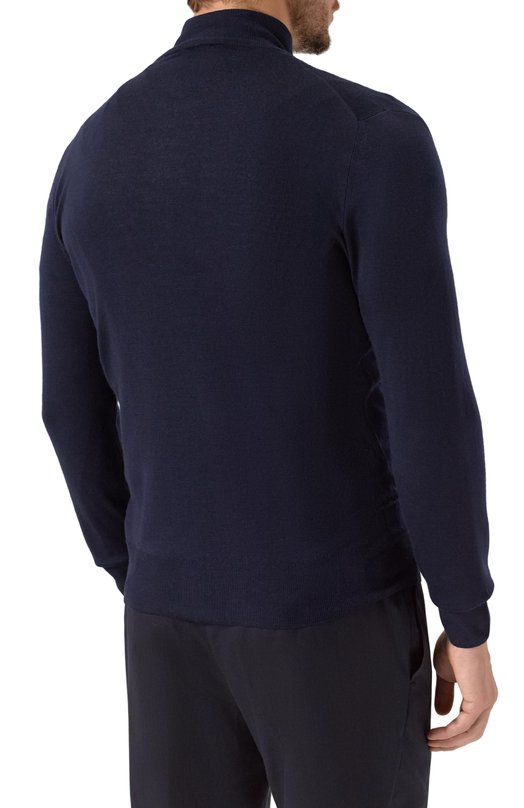 Шерстяной кардиган Canali C0022B/MK01149 Синий  C0022B/MK01149 Фото 4