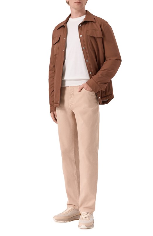 Джинсы Traditional Fit Brunello Cucinelli M277PB3210 Бежевый  M277PB3210 Фото 2