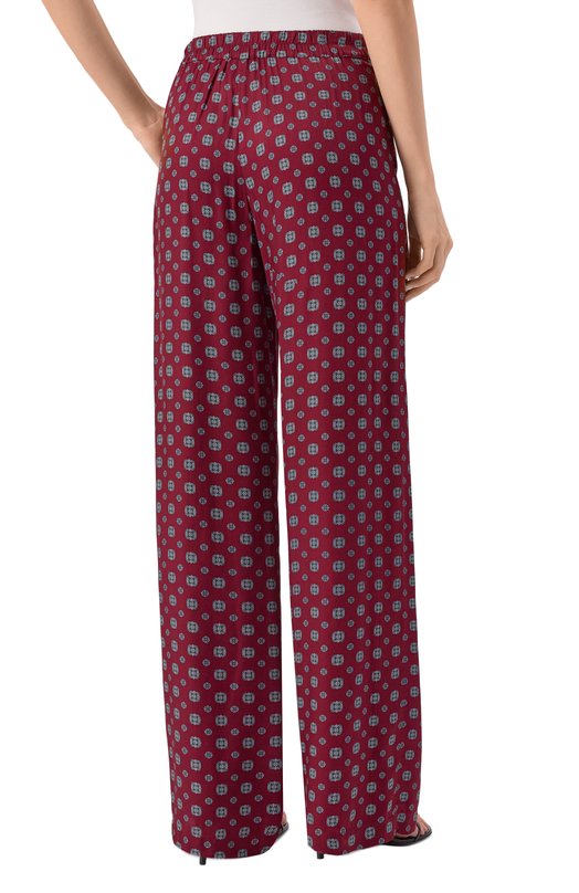 Брюки из вискозы Erika Cavallini P5WT03 Бордовый  P5WT03 Фото 4