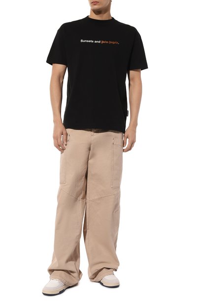 Хлопковая футболка PALM ANGELS, арт. PMAA001F23JER0051001, фото 2