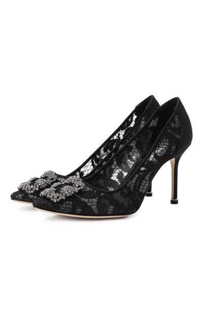 Женские текстильные туфли hangisi 90 MANOLO BLAHNIK, арт. 9XX-0697/LAC