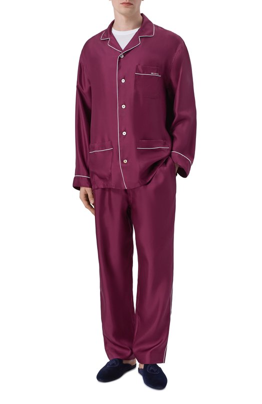 Шелковые брюки Kiton UNWT005K0761H Фиолетовый  UNWT005K0761H Фото 2