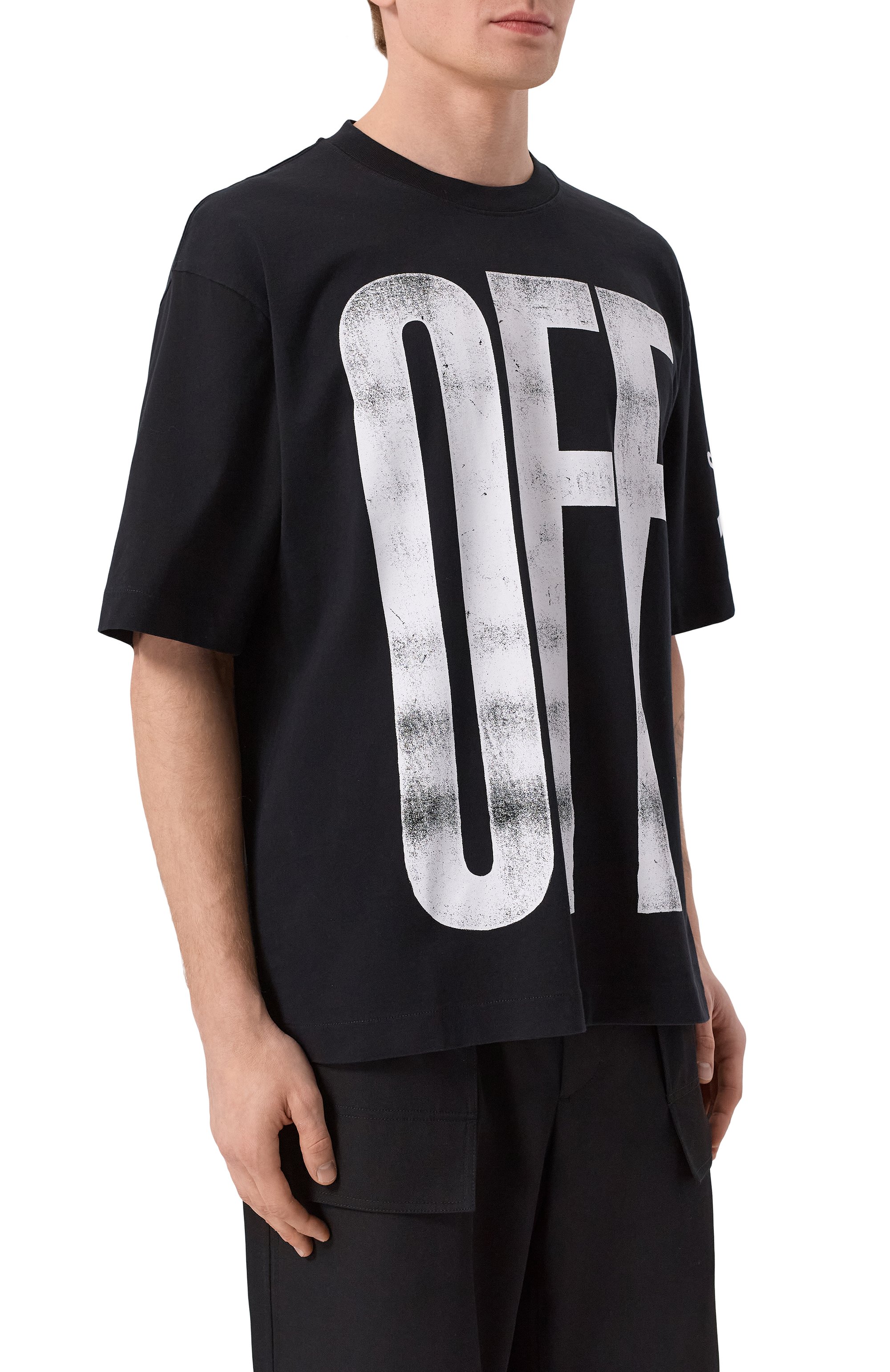 Хлопковая футболка OFF-WHITE, арт. 0MAA120F25JER00L, фото 3