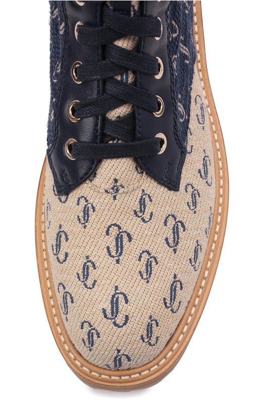Текстильные ботинки Cora Jimmy Choo C0RA FLAT/QXG Бежевый  C0RA FLAT/QXG Фото 5