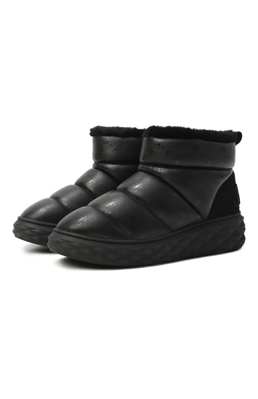 Кожаные полусапоги Xan Jimmy Choo XANQJJVBLACKMIX/ Чёрный XANQJJVBLACKMIX/