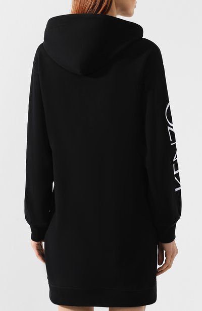 Хлопковое платье KENZO черного цвета по цене 29950 руб., арт. 2R0700952, фото 4 Хлопковое платье KENZO, арт. 2R0700952, фото 4
