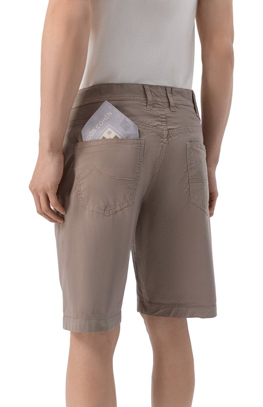 Хлопковые шорты Jacob Cohen JUM_0E001 036 S2544 TR Бежевый  JUM_0E001 036 S2544 TR Фото 4