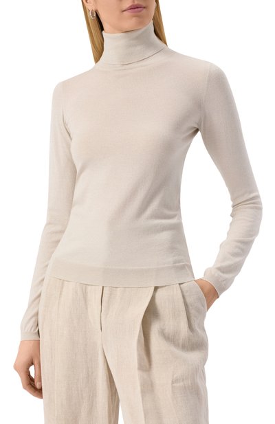 Водолазка из кашемира и шелка BRUNELLO CUCINELLI, арт. M41800063, фото 3