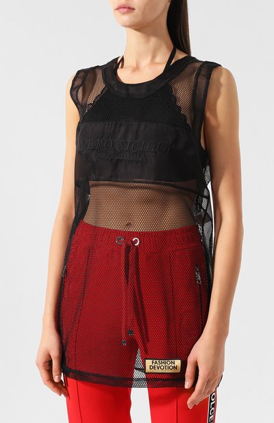 Топ в сетку с логотипом бренда DOLCE & GABBANA, арт. F7A4MZ/FLMJ4, фото 3