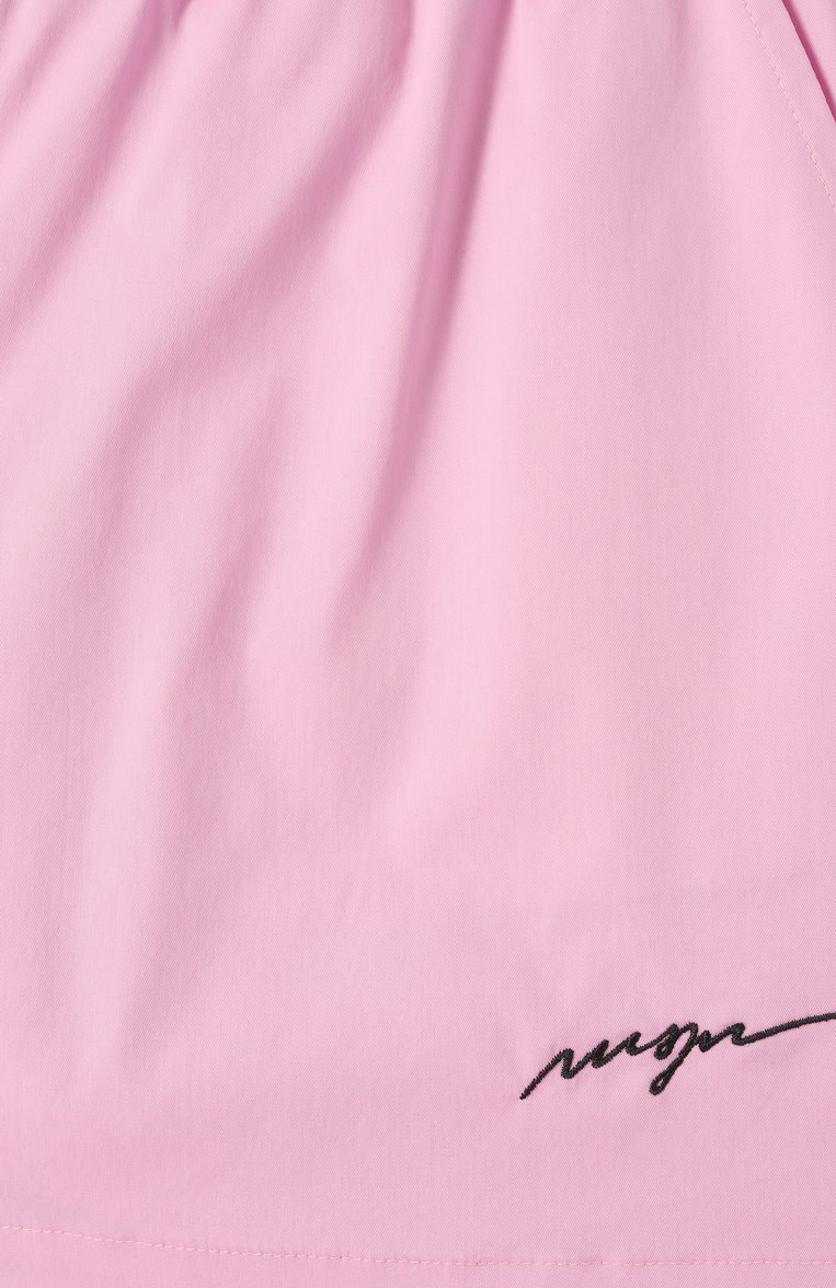 Детские хлопковые шорты MSGM KIDS розового цвета, арт. S5MSJGSH270 | Фото 3 (Материал внешний: Хлопок, Синтетический материал; Нос: Не проставлено; Случай: Повседневный; Ростовка одежда: 6 лет | 116 см, 12 лет | 152 см, 16 лет | 164 см, 8 лет | 128 см, 10 - 11 лет | 140 - 146см)
