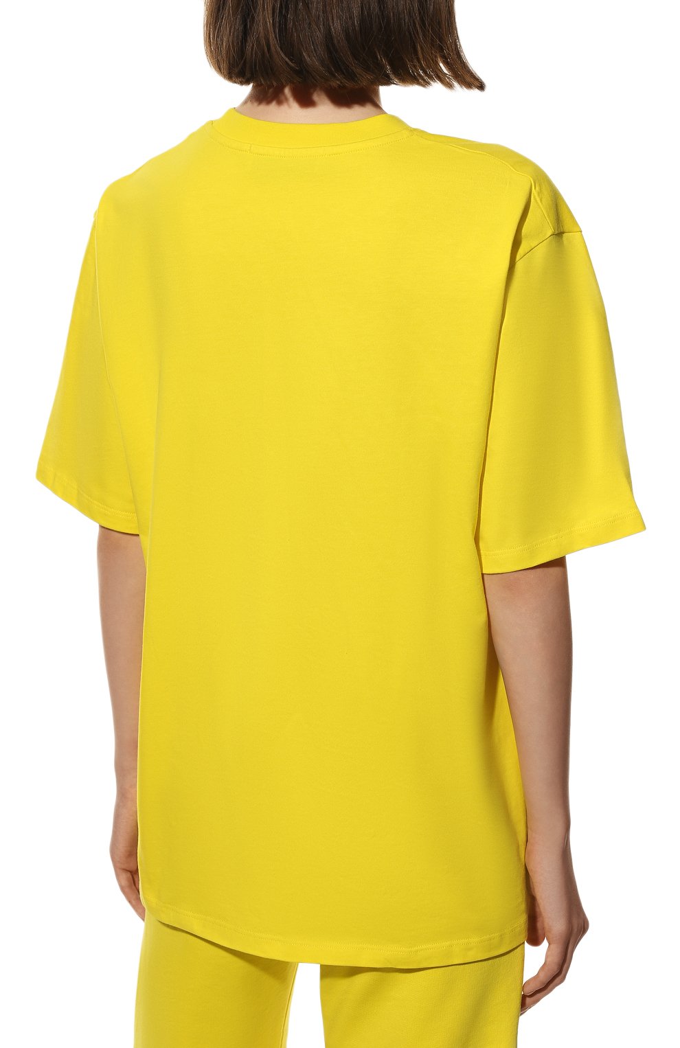 Хлопковая футболка MSGM желтого цвета по цене 19950 руб., арт. 3241MDM178 227298, фото 4 Хлопковая футболка MSGM, арт. 3241MDM178 227298, фото 4