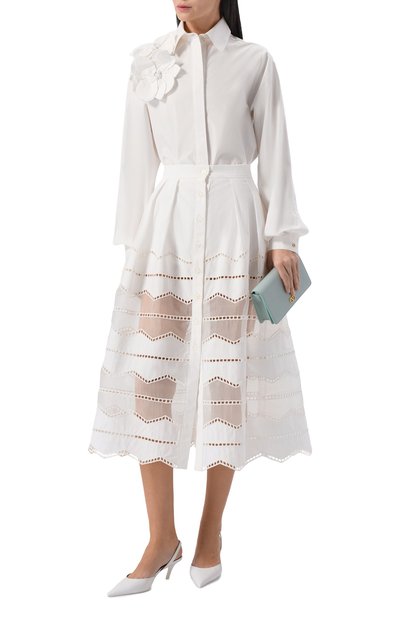 Юбка из хлопка и шелка ELIE SAAB, арт. SK276NR26/CES01, фото 2