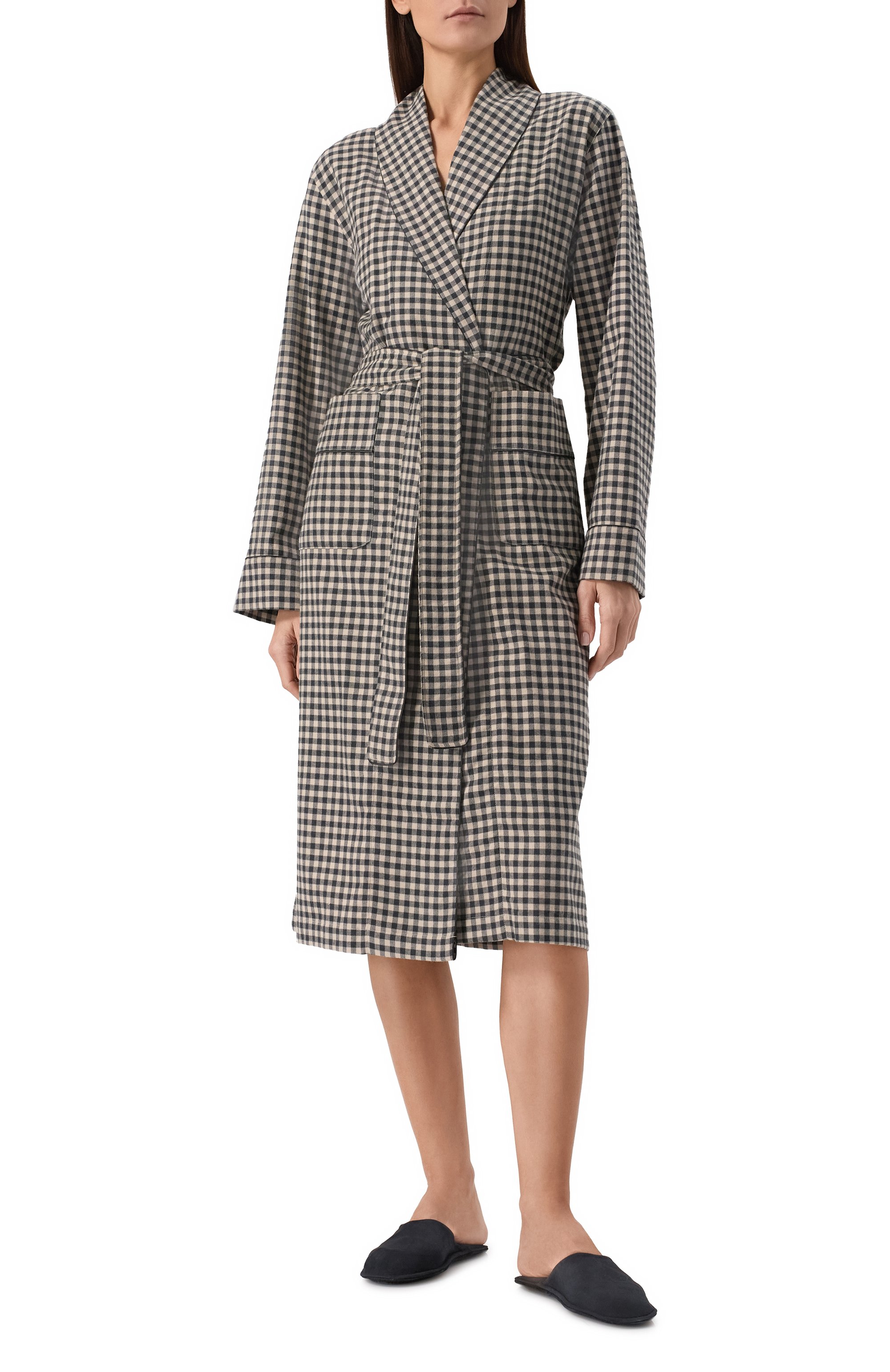 Халат из хлопка и шерсти ZIMMERLI, арт. 4600-13200, фото 3