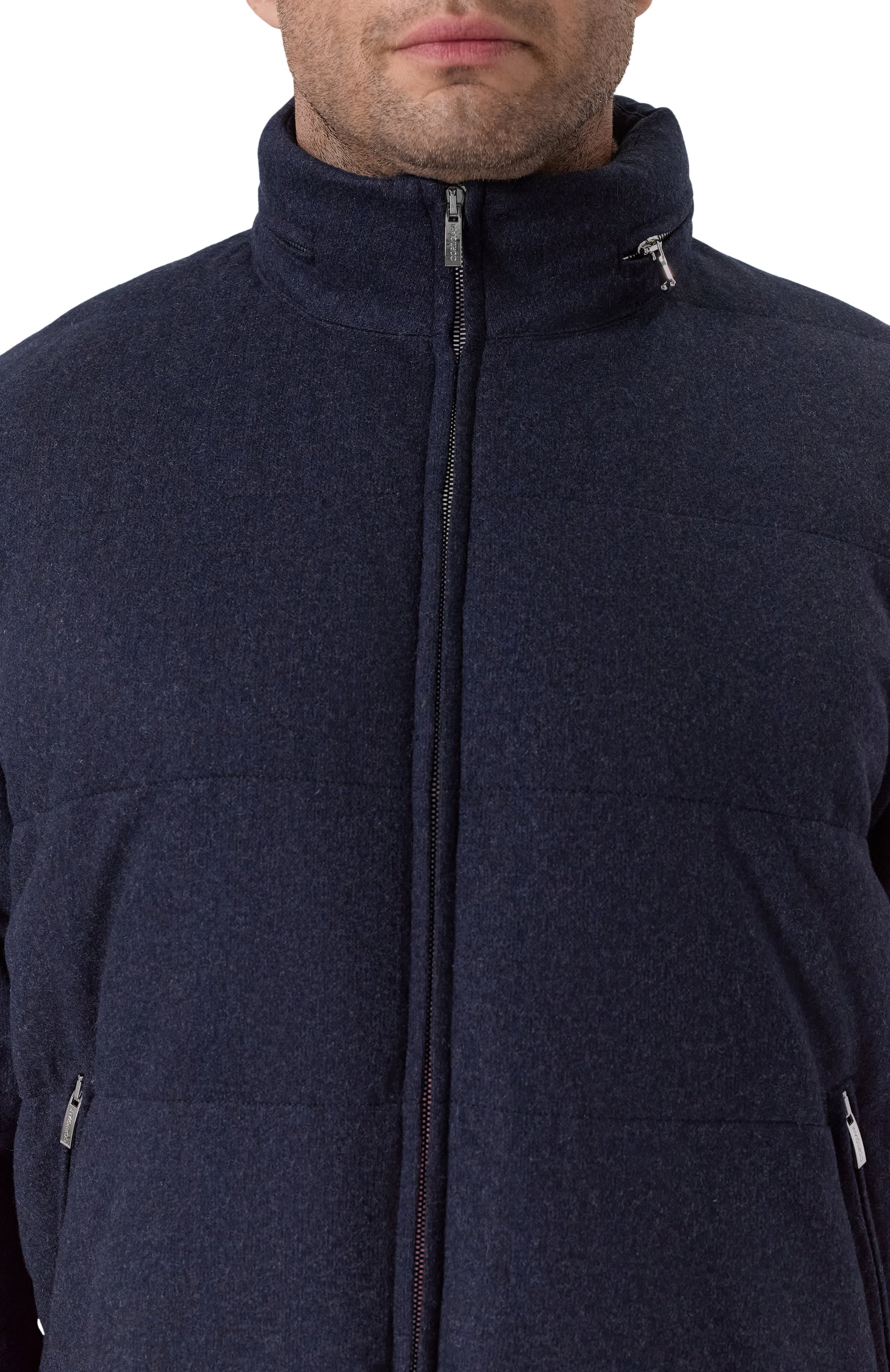 Кашемировый пуховик CORTIGIANI темно-синего цвета по цене 341500 руб., арт. 3AG607, фото 5 Кашемировый пуховик CORTIGIANI, арт. 3AG607, фото 5