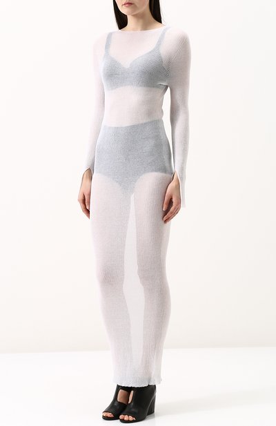 Полупрозрачное платье-футляр с длинным рукавом ISABEL BENENATO, арт. WK65S18, фото 3