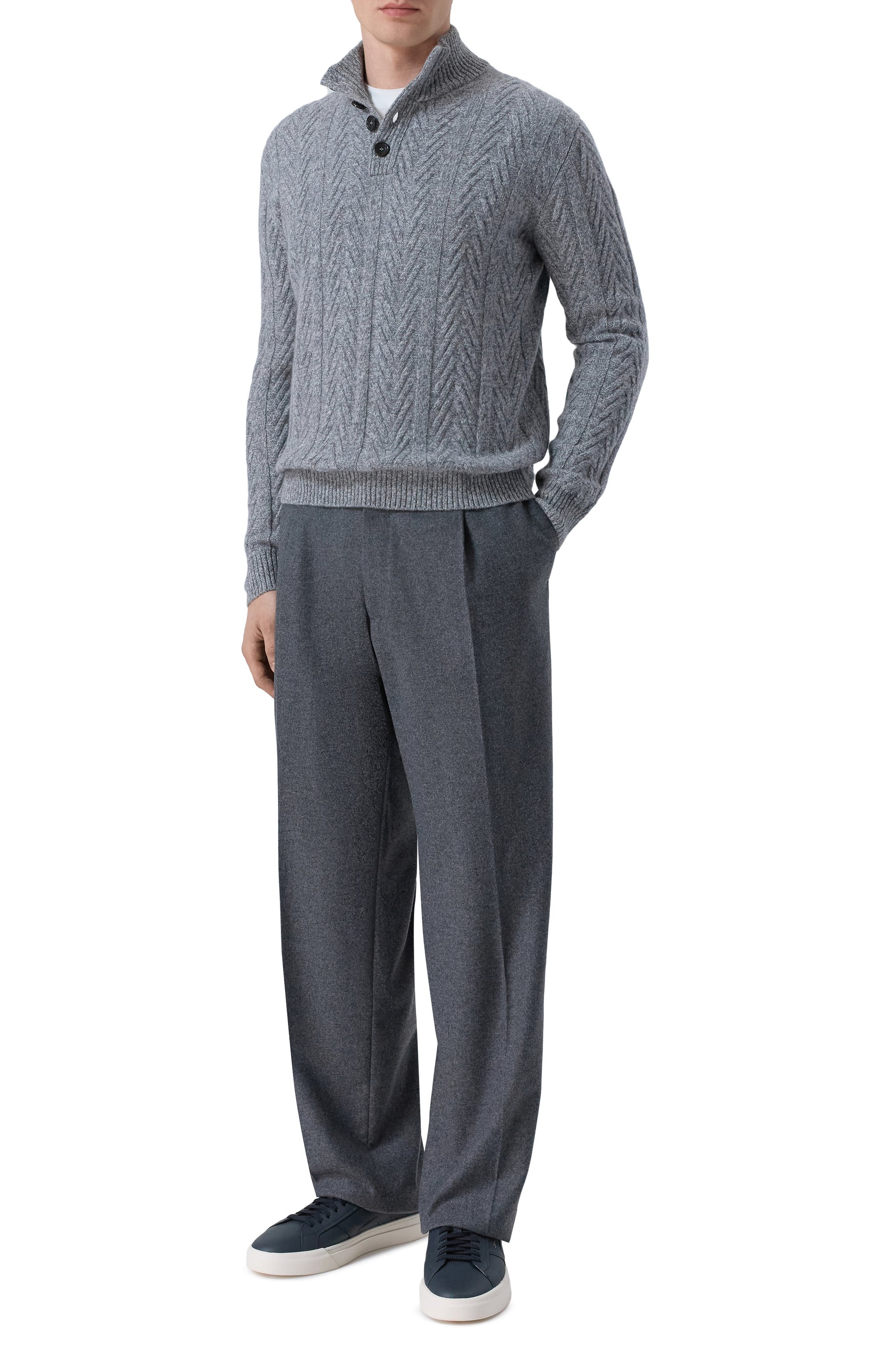 Свитер из шерсти и кашемира ANDREA CAMPAGNA, арт. WU26N0460-07/FN026M, фото 2