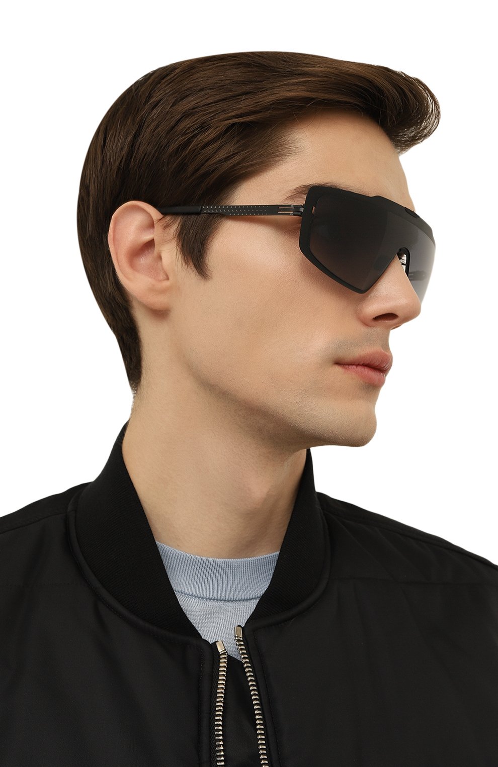 Солнцезащитные очки IC! BERLIN, арт. IB-MB SHIELD 03 BLACK BLACK T0 GREY D0NNERSTAG, фото 2