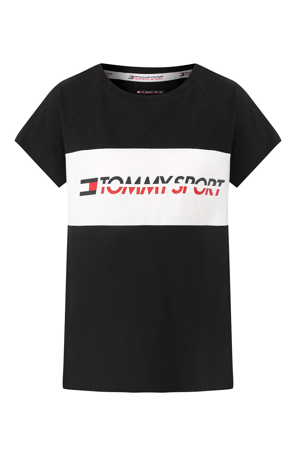Футболка TOMMY SPORT черного цвета по цене 4490 руб., арт. S10S100331, фото 1 Футболка TOMMY SPORT, арт. S10S100331, фото 1