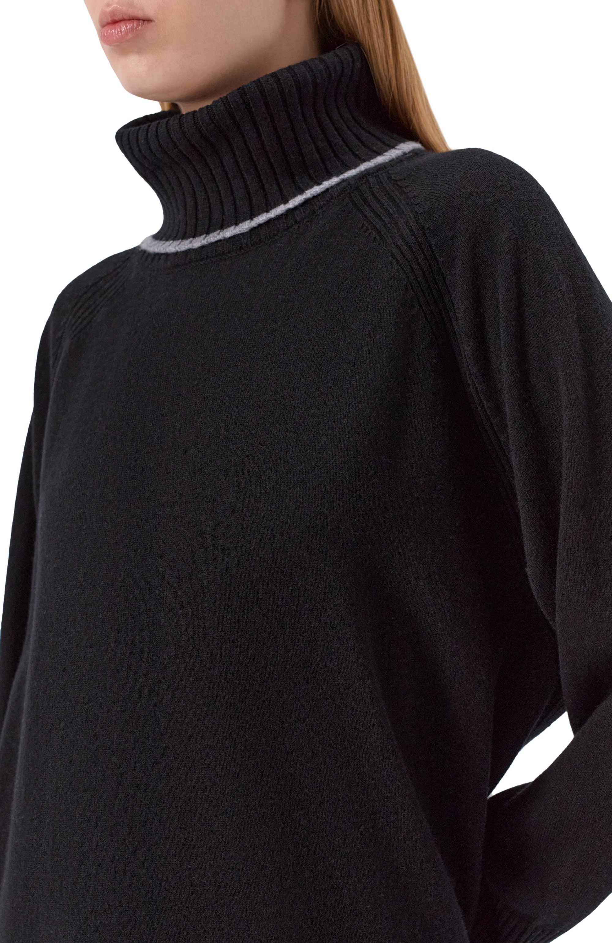 Платье из шерсти и кашемира PINKO черного цвета по цене 23950 руб., арт. 105449/A2Q9, фото 4 Платье из шерсти и кашемира PINKO, арт. 105449/A2Q9, фото 4